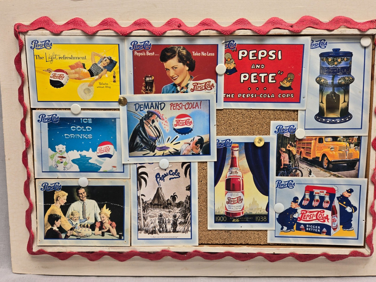 Pepsi Cola Cards on Display Board