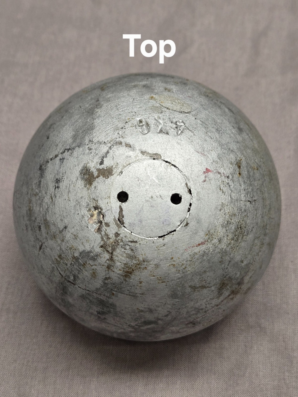 Cast Iron SHOT PUT Ball Silver (9lb/4kg)