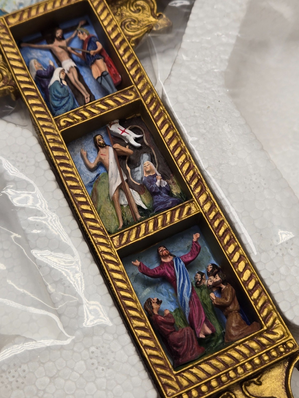 Danbury Mint LIFE OF CHRIST Cross 3D Images Jesus in Box Danbury Mint LIFE OF CHRIST Cross 3D Images Jesus in Box