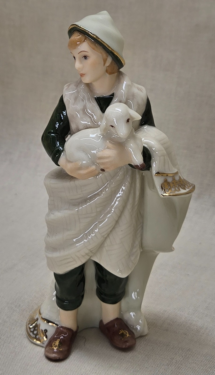 New Hawthorne Village Irish Nativity "Shepherd with Lamb and Goats and Lambs" New Hawthorne Village Irish Nativity "Shepherd with Lamb and Goats and Lambs"
