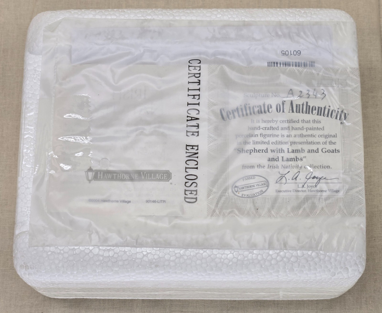 New Hawthorne Village Irish Nativity "Shepherd with Lamb and Goats and Lambs" New Hawthorne Village Irish Nativity "Shepherd with Lamb and Goats and Lambs"