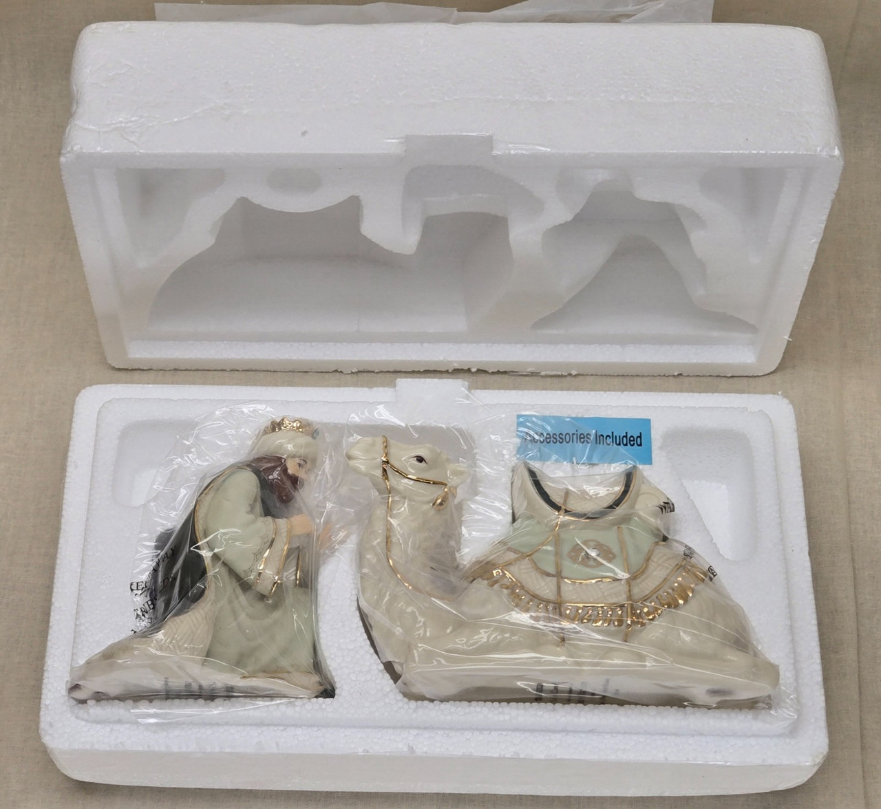 New Hawthorne Village Irish Nativity "King Gaspar and his Loyal Camel" New Hawthorne Village Irish Nativity "King Gaspar and his Loyal Camel"