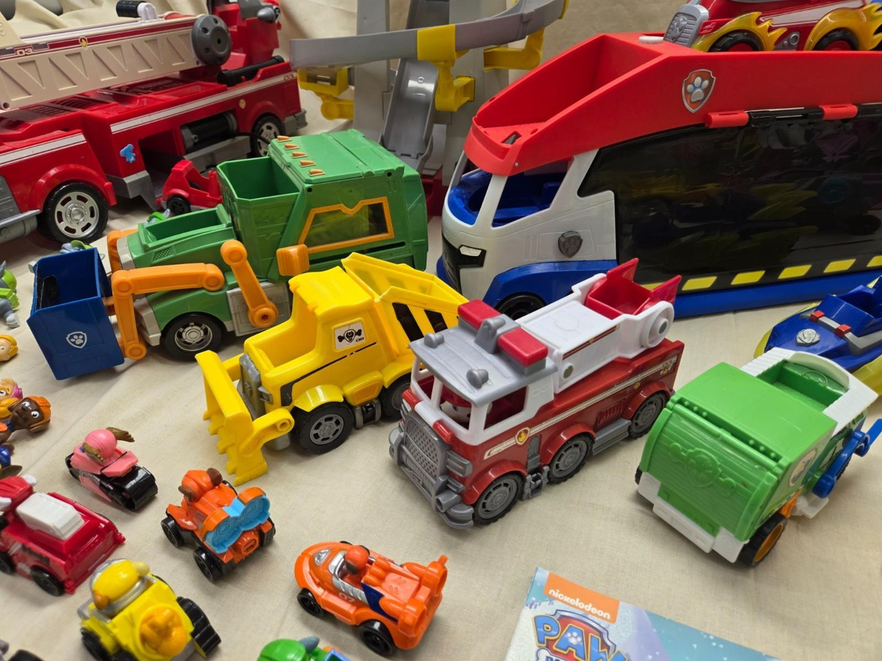 Huge Lot of Paw Patrol Toys Fire Truck Semi Cars Figurines Movies Huge Lot of Paw Patrol Toys Fire Truck Semi Cars Figurines Movies