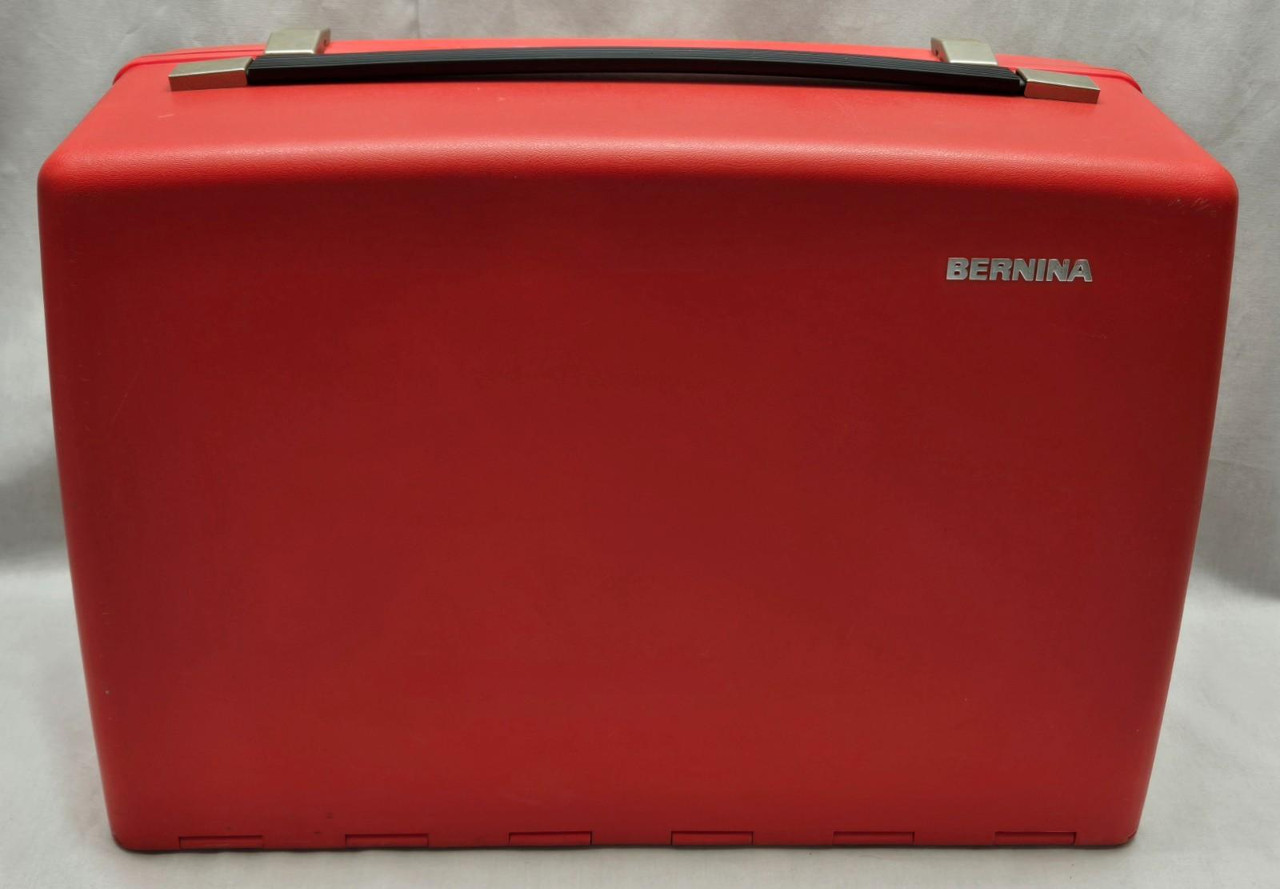 Red Bernina Clamshell Sewing Machine Carrying Storage Case Red Bernina Clamshell Sewing Machine Carrying Storage Case