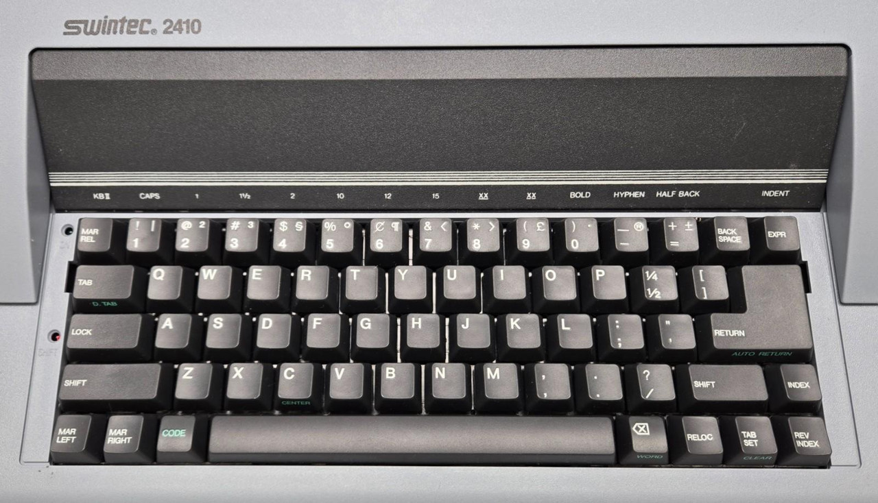 Vintage Swintec 2410 Gray Electric Typewriter Vintage Swintec 2410 Gray Electric Typewriter