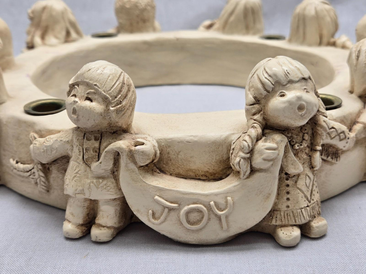 Abbey Press Advent Wreath Candle Holder Ring World Children Peace Joy Love Hope Abbey Press Advent Wreath Candle Holder Ring World Children Peace Joy Love Hope