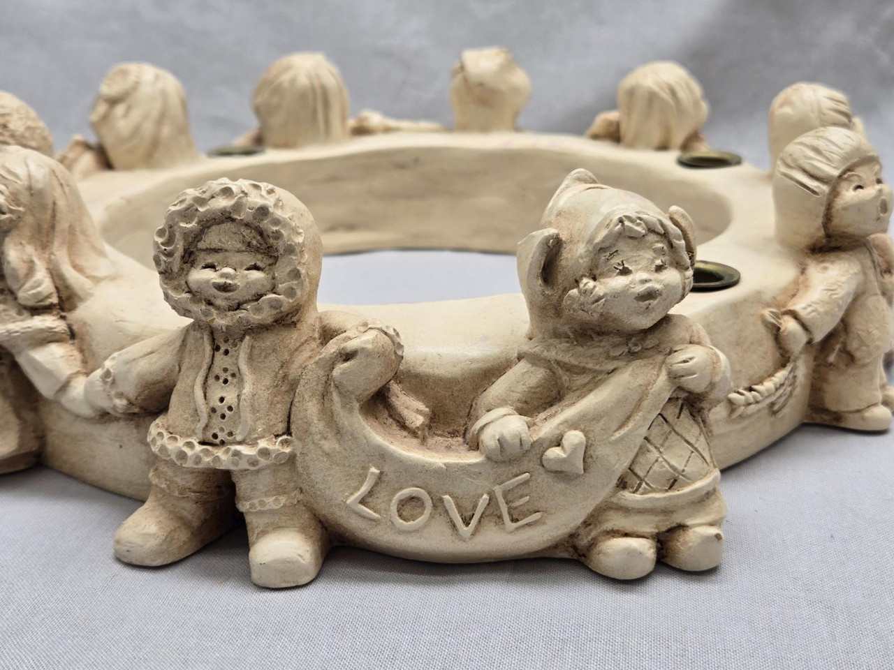 Abbey Press Advent Wreath Candle Holder Ring World Children Peace Joy Love Hope Abbey Press Advent Wreath Candle Holder Ring World Children Peace Joy Love Hope