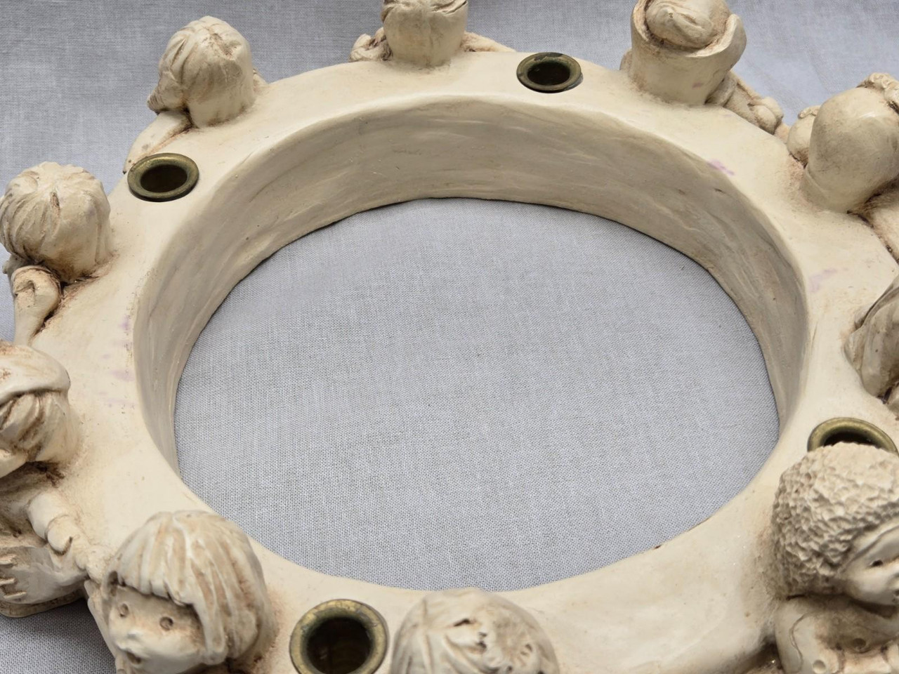 Abbey Press Advent Wreath Candle Holder Ring World Children Peace Joy Love Hope Abbey Press Advent Wreath Candle Holder Ring World Children Peace Joy Love Hope