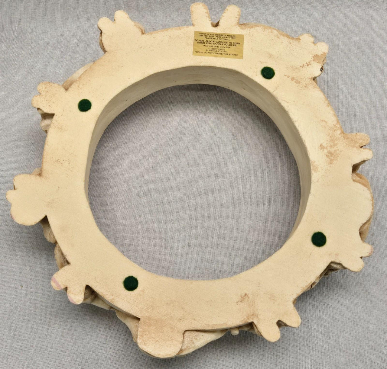 Abbey Press Advent Wreath Candle Holder Ring World Children Peace Joy Love Hope Abbey Press Advent Wreath Candle Holder Ring World Children Peace Joy Love Hope