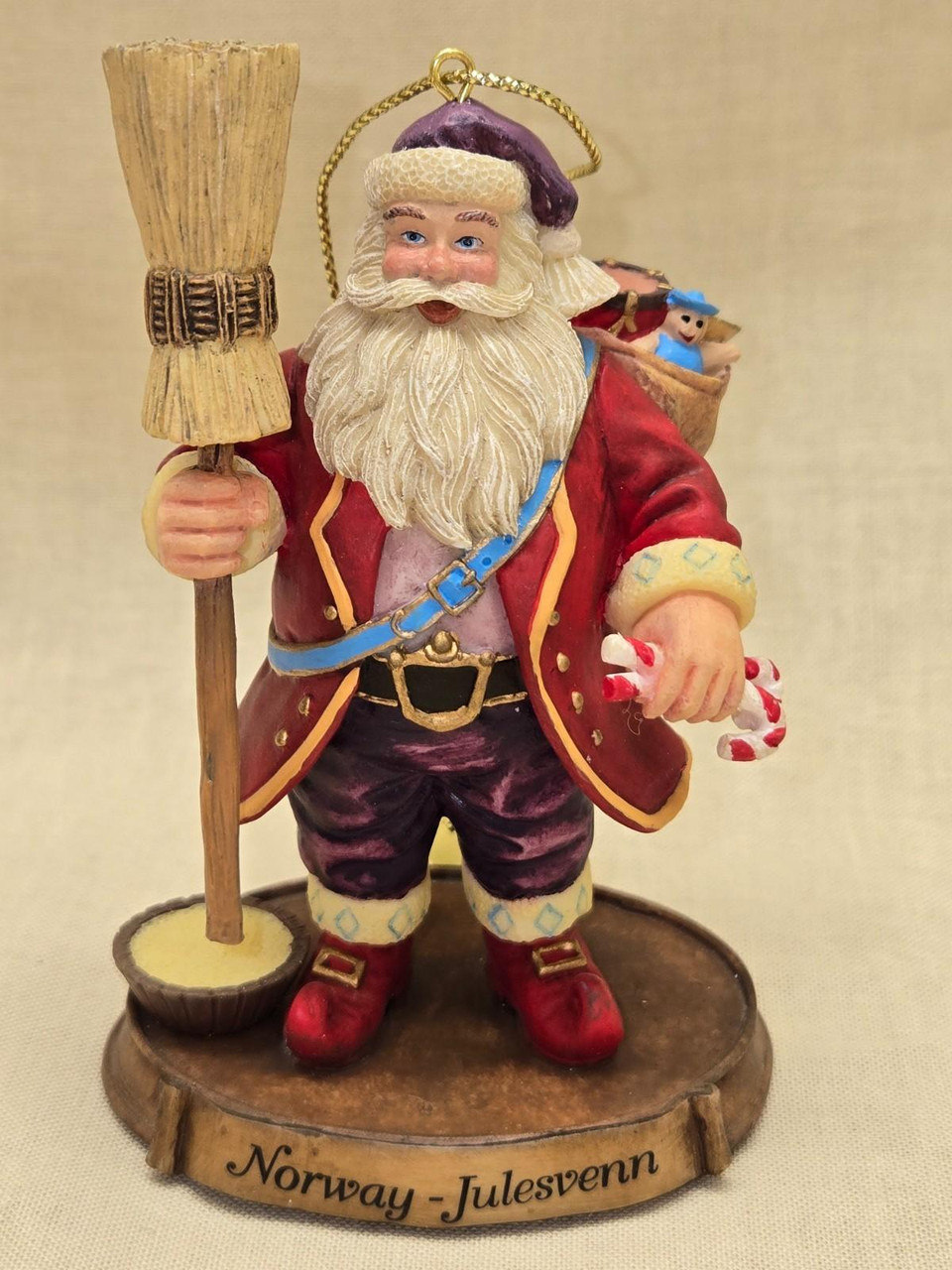 3 Danbury Mint Santa Around the World Ornaments - Austria, Norway, USA 3 Danbury Mint Santa Around the World Ornaments - Austria, Norway, USA