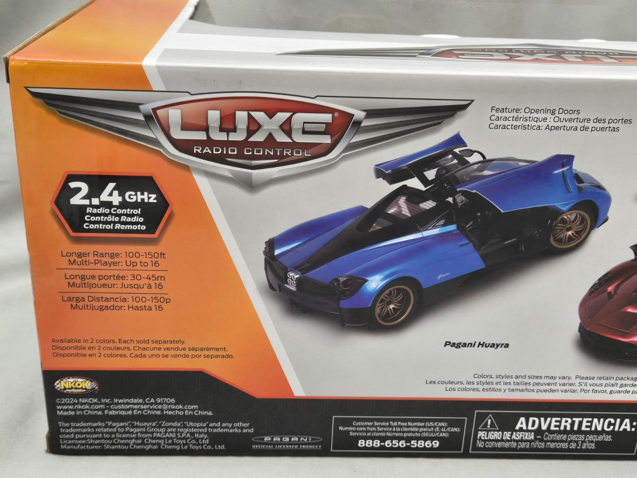 Luxe 1:14 Radio Remote Control RC Car Pagani Huayra (Blue) NIB Luxe 1:14 Radio Remote Control RC Car Pagani Huayra (Blue) NIB
