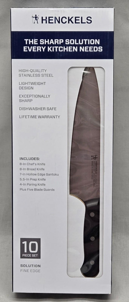 Henckels Stainless Steel 10 Piece Knife Set w/ Blade Guards & Lifetime Warranty Henckels Stainless Steel 10 Piece Knife Set w/ Blade Guards & Lifetime Warranty