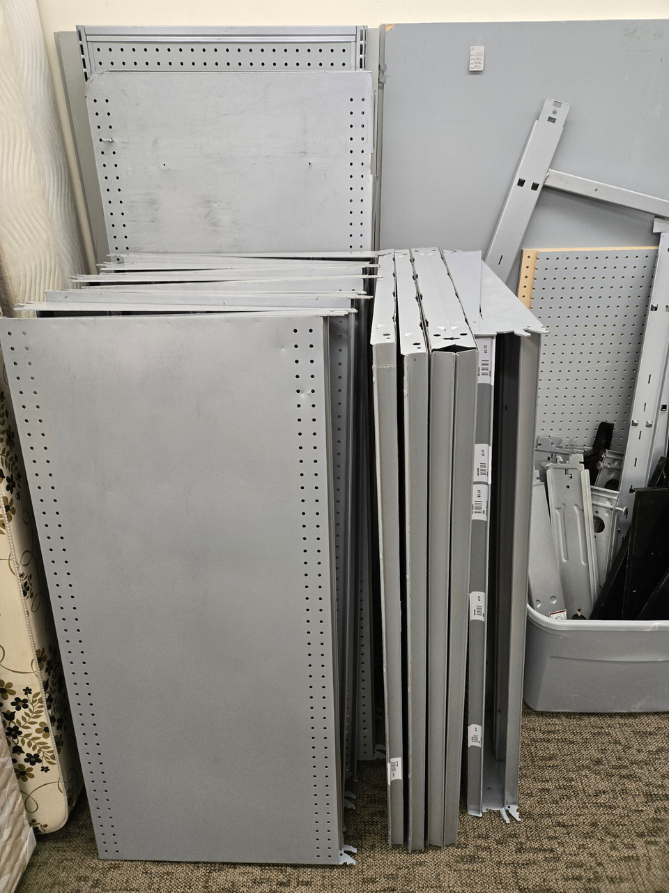 Gray Gondola Shelving