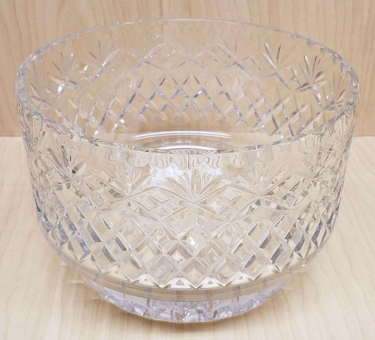 8" Glass Fruit/Nut Bowl Vase Heavy Straight Sides