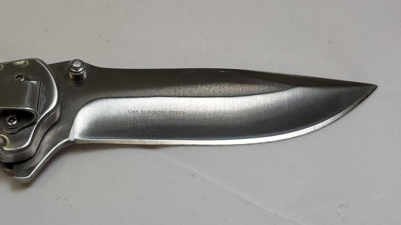 Buckshot Spring Assisted Pocket Knife w/ Wood Handle