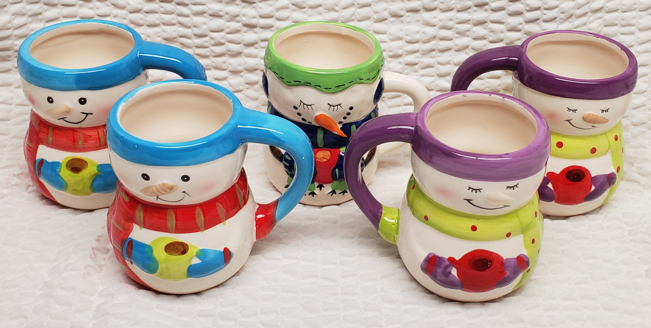 5 Bay Island Inc. Snowman Coffee Hot Chocolate Winter Mugs