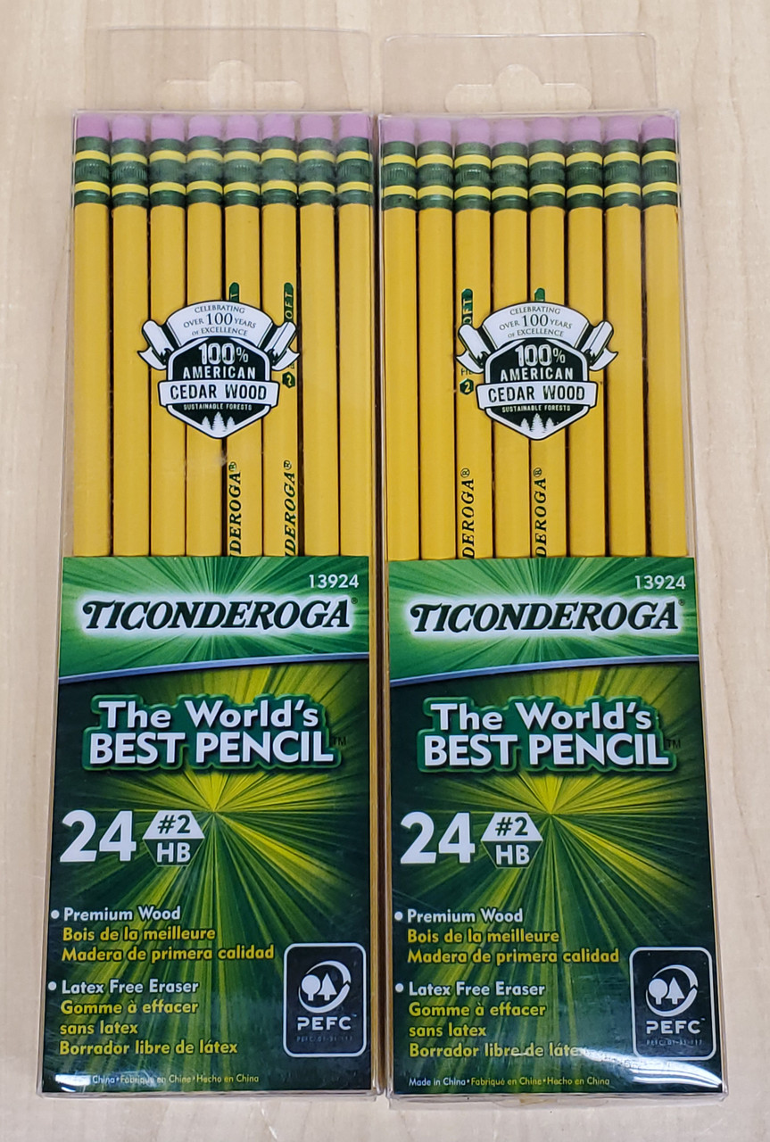 2 Packs of #2 Ticonderoga Wood Pencils (48 Total)