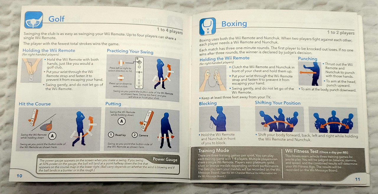 Nintendo "Wii Sports" Instruction Booklet Only