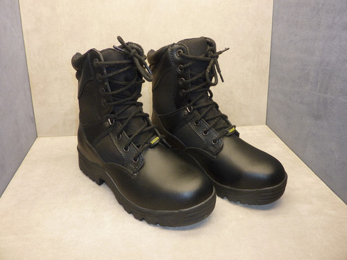 Black Steel Toe Leather Swat Boots