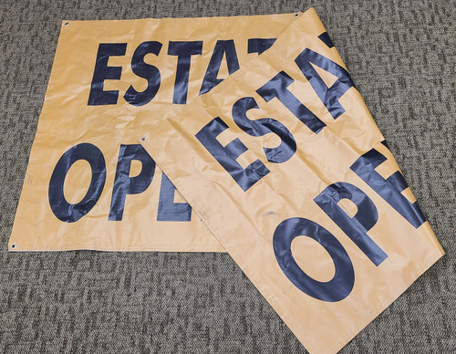 "Estate Sale Open Today" Vinyl Banner (6ftx3ft)