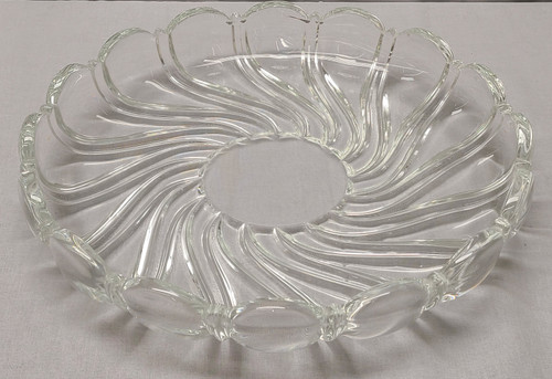 Mikasa Peppermint Clear Swirl Serving Dish Platter