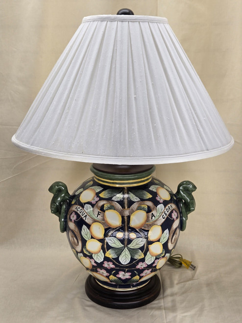 Vintage Ceramic Lamp "ACQUA CEDRA" Lemons