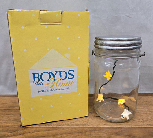 Boyd's Glass Bug Jar W/ Lighted Ghosts w/ Box