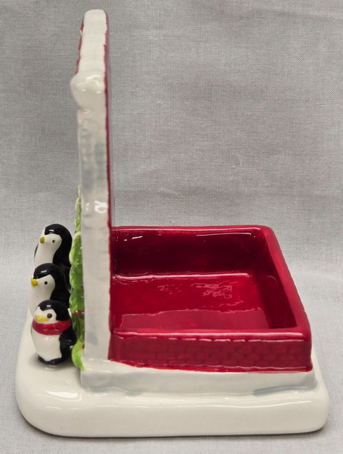 Bath & Body Works Christmas Tree Penguin Ceramic Soap Dish Dispenser Holder Bath & Body Works Christmas Tree Penguin Ceramic Soap Dish Dispenser Holder