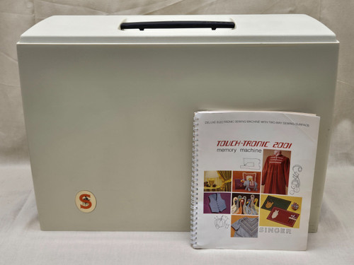 Singer Touch-Tronic 2001 Memory Sewing Machine Cover/Case & Manual Singer Touch-Tronic 2001 Memory Sewing Machine Cover/Case & Manual