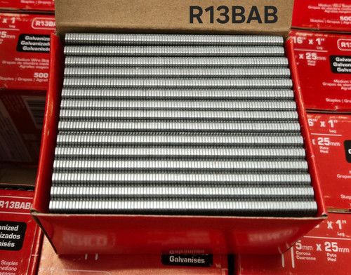 Senco 3/16" x 1" Wire Staples (12 boxes) 19 gauge R13BAB Senco 3/16" x 1" Wire Staples (12 boxes) 19 gauge R13BAB