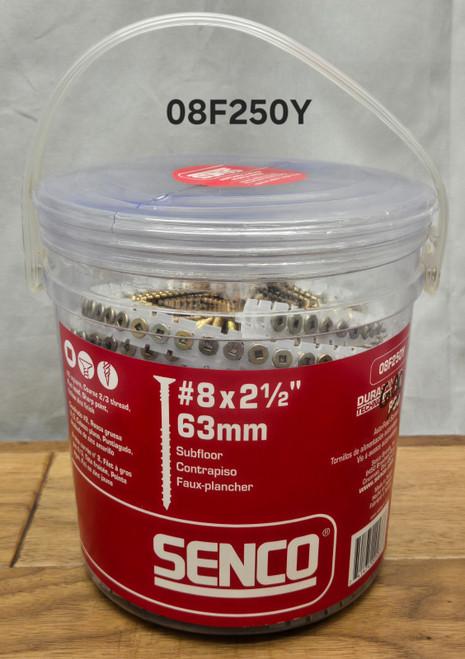 600 Senco #8 x 2 1/2" Auto-Feed Screws (08F250Y) 600 Senco #8 x 2 1/2" Auto-Feed Screws (08F250Y)