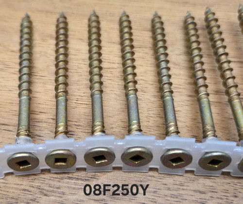600 Senco #8 x 2 1/2" Auto-Feed Screws (08F250Y) 600 Senco #8 x 2 1/2" Auto-Feed Screws (08F250Y)