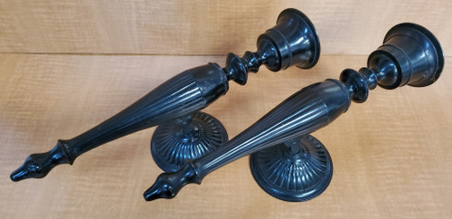 Pair of Black Heavy Wall Sconces