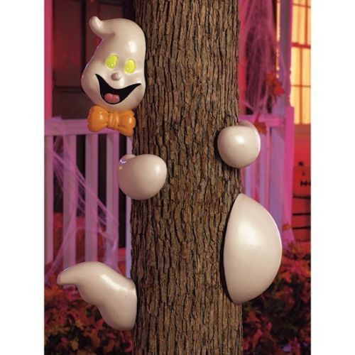 Friendly Tree Hugging Ghost Halloween Decoration