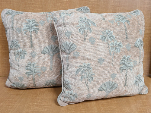 16" Palm Tree Accent Throw Pillows (2)