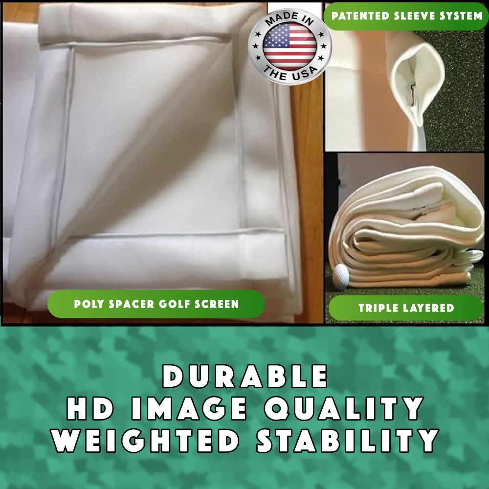 Golf Impact Screen : Poly Spacer Black Border and Grommets
