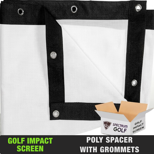 Golf Impact Screen ** POLY BLEND 95 *GROMMETS*BLACK BORDER**