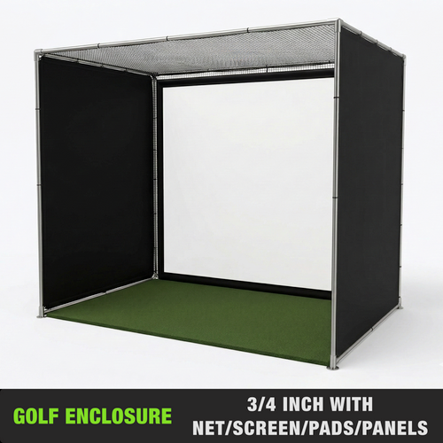 golf cage with pads and panels