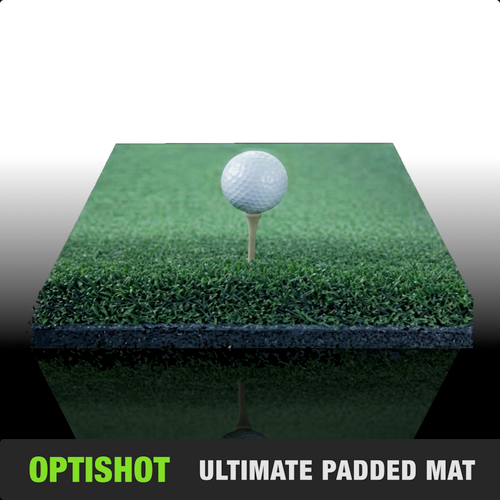 optishot golf mat being used