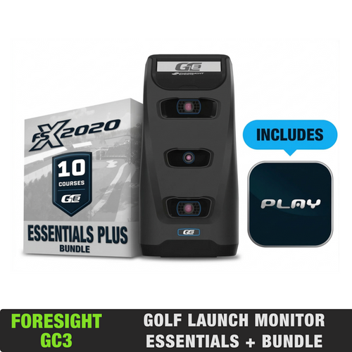 FORESIGHT GC3 GOLF LAUNCH MONITOR ESSENTIALS PLUS BUNDLE