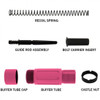 MCS AR-15 Complete Compact Short Buffer Tube Kit 3.5'' Cerakote - Pink 