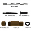 MCS AR-15 Complete Compact Short Buffer Tube Kit 3.5'' Cerakote - Burnt Bronze 