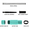 MCS AR-15 Complete Compact Short Buffer Tube Kit 3.5'' Cerakote - Robins Egg 