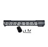 MCS 15" M-LOK Free Float Handguard with Integrated Hand Stop for 223/5.56 Uppers 