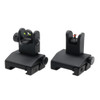 MCS Fiber Optics Flip Up Front & Rear Sights with Red and Green Dots - V1 