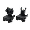 MCS Fiber Optics Flip Up Front & Rear Sights with Red and Green Dots - V2 