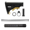 MCS AR-15 .223/5.56 Collapsible Carbine Stock - Cerakote GRADIENT GOLD W/ 6-Position Buffer Tube Kit - Mil-Spec 