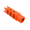 MCS AR-15/.223/5.56 Shark Muzzle Brake 1/2x28 Pitch Thread - Cerakote Hunter Orange 