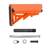 MCS AR-15 SOPMOD Stock Mil-Spec 6-Position Collapsible Buffer Tube Kit - Cerakote Hunter Orange 