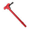MCS AR-15 Battle Hammer Charging Handle w/ Oversized Latch - Red w/ Black Latch 